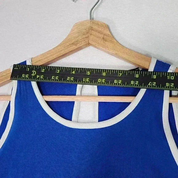 Ces femme Women's Sleeveless Swing Tank Small Royal Blue/White Tassel Hemline - Picture 12 of 16